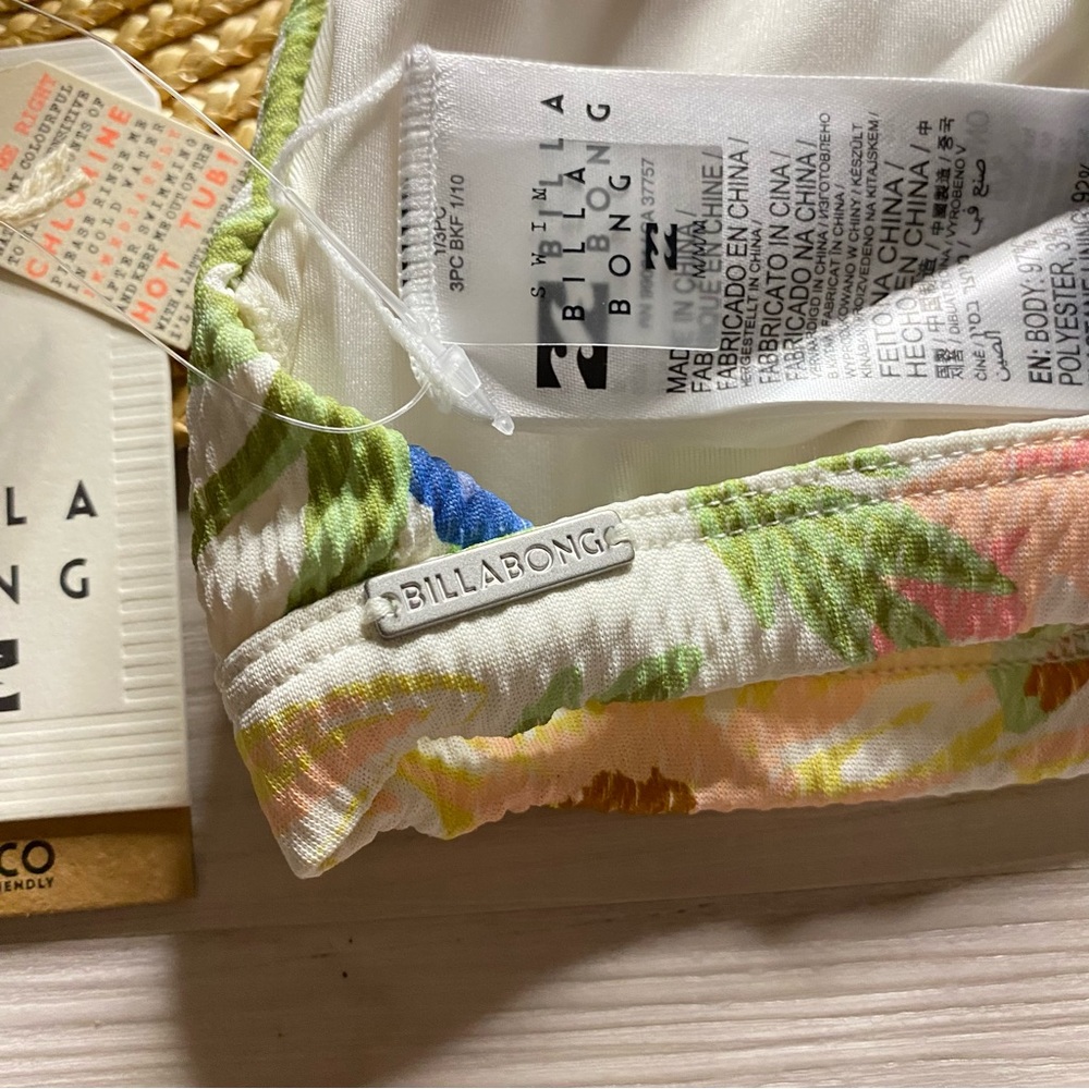 Billabong 🌼 Floral Coco Bralette Ruched Bikini Top - Picture 11 of 13